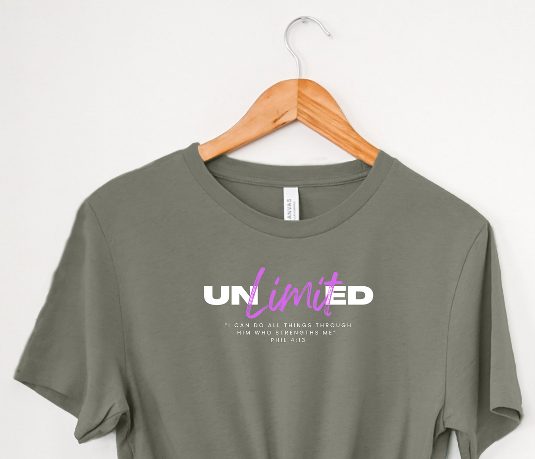 Unlimited Phil 4:13 Green T-shirt