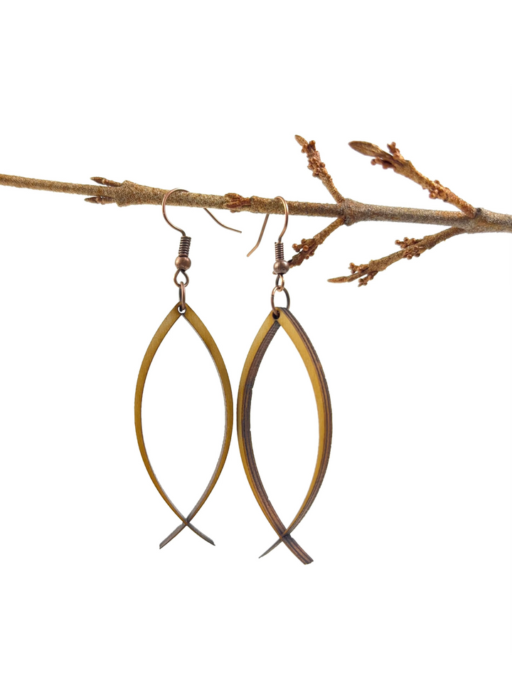 "Jesus fish" earrings