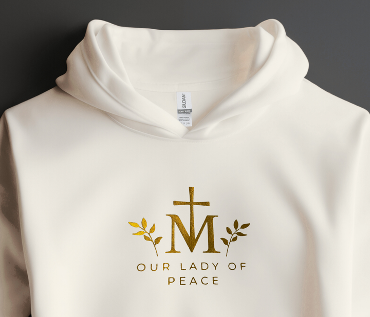 Jesus through Mary, Gold/Silver Hoodie