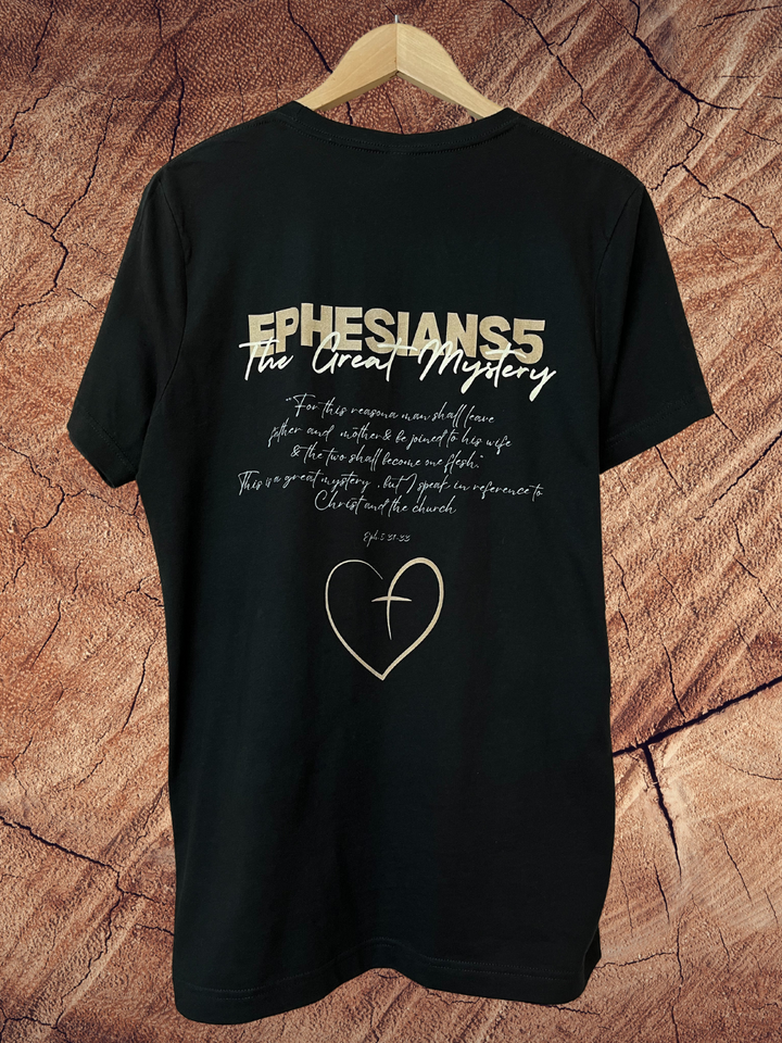 Eph5 The Great Mystery Spousal Analogy Black T Shirt