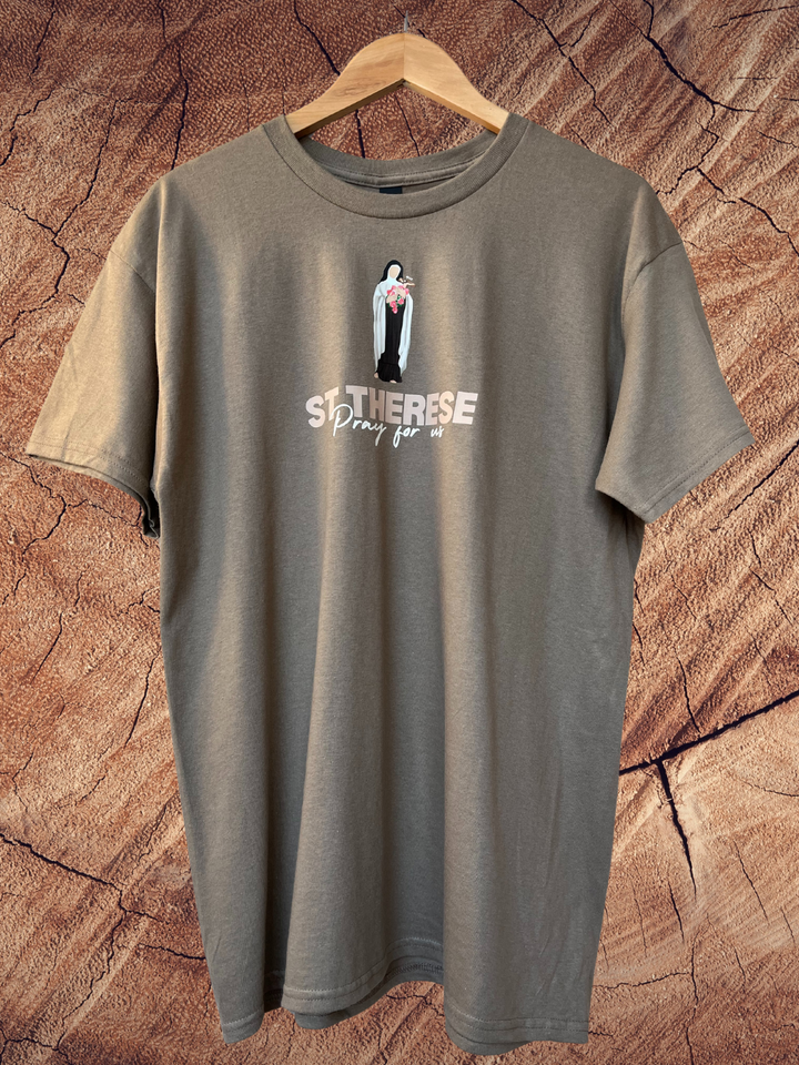 St Therese Surrender of Love Brown Savana T Shirt