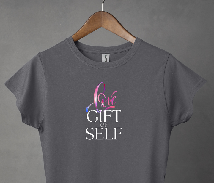 Love is Gift, Charcoal T-shirt