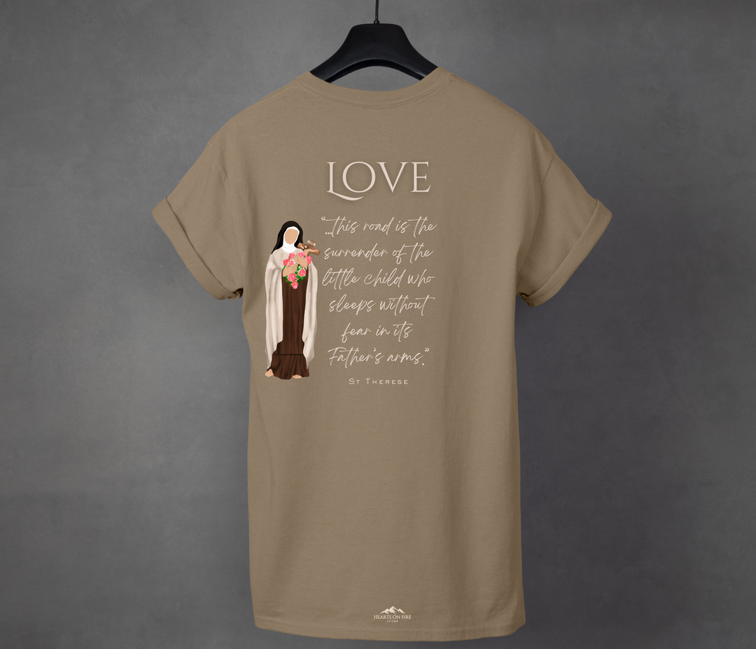 St Therese, Brown T Shirt