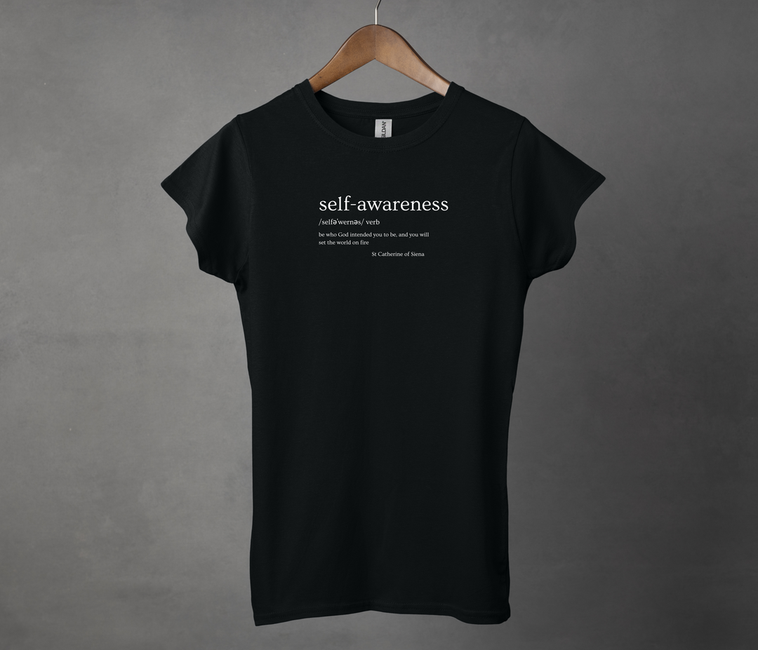 Self-Awareness, St Catherine, Black T-shirt