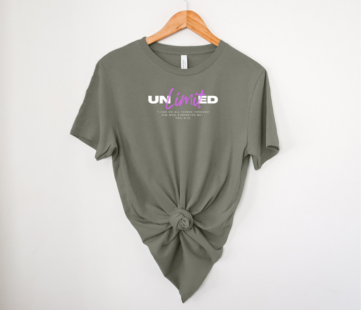 Unlimited Phil 4:13 Green T-shirt