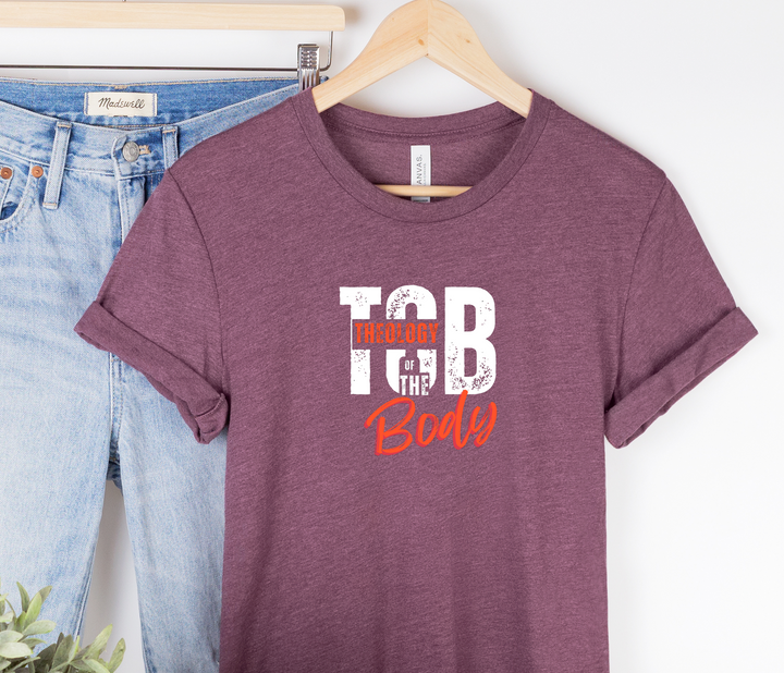 TOB Theology of the Body, Maroon, T Shirt
