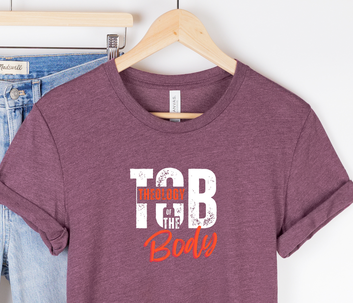TOB Theology of the Body, Maroon, T Shirt