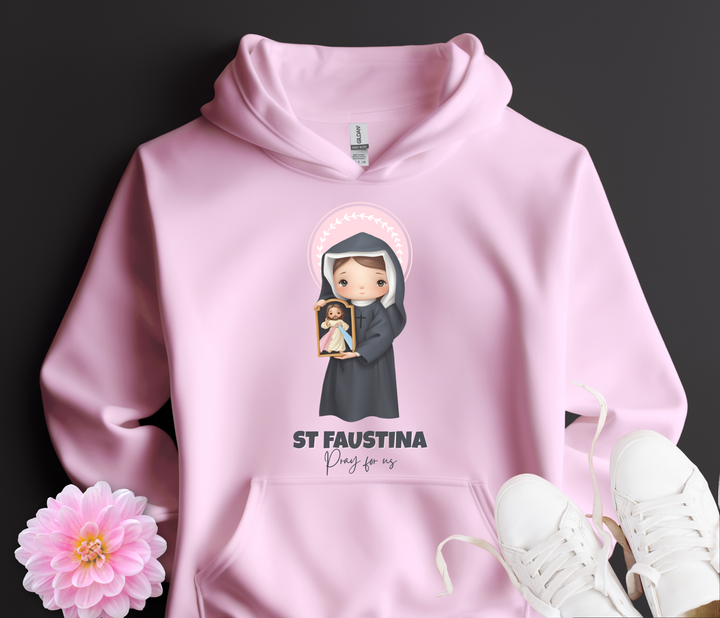 Kids Hoodie St Faustina, Pink