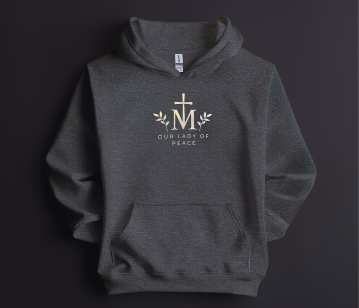 Jesus through Mary, Gold/Silver Hoodie