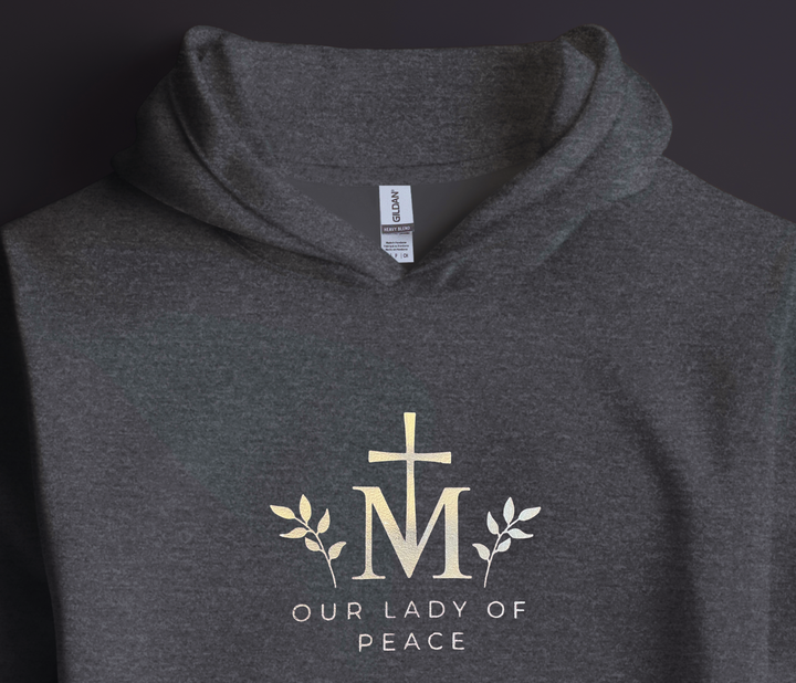 Jesus through Mary, Gold/Silver Hoodie