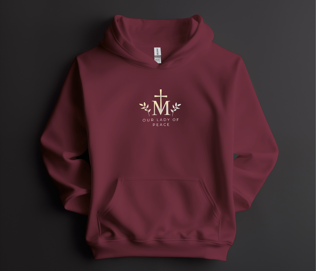 Jesus through Mary, Gold/Silver Hoodie