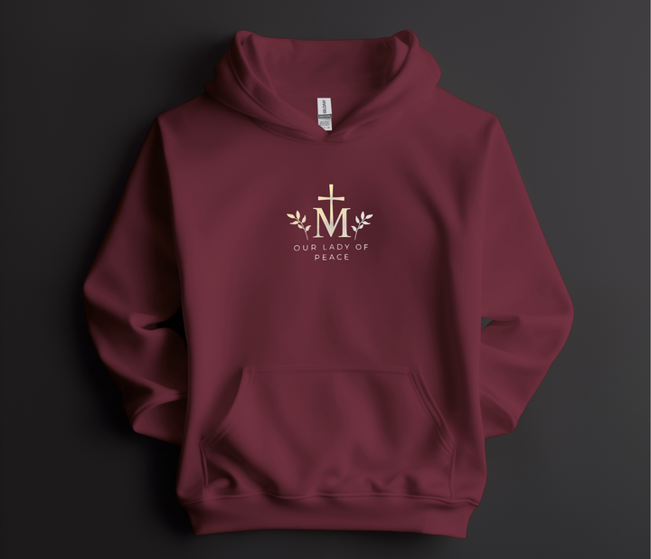 Jesus through Mary, Gold/Silver Hoodie