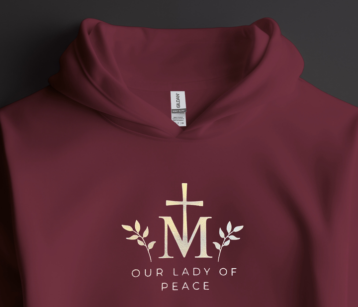 Jesus through Mary, Gold/Silver Hoodie