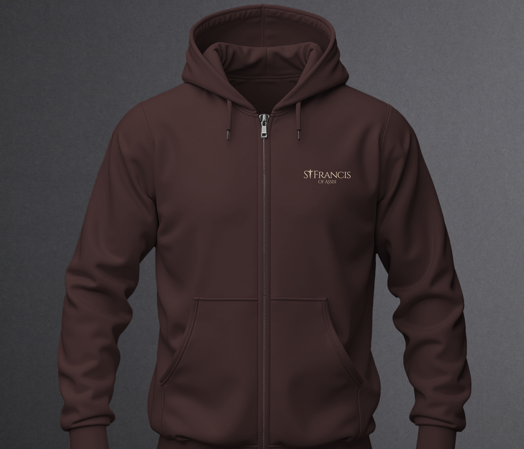 St Francis Assisi, Zipper Hoodie