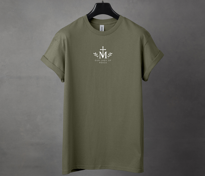 Jesus through Mary, Green T-shirt