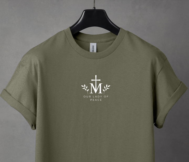 Jesus through Mary, Green T-shirt