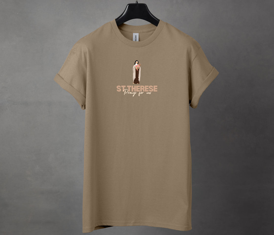 St Therese, Brown T Shirt