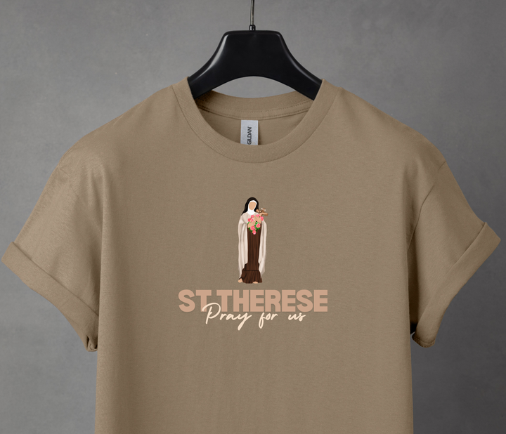 St Therese, Brown T Shirt